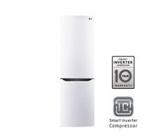 Холодильник LG Total No Frost с Линейным Инверторным Компрессором, цвет: белый. Высота 173см.