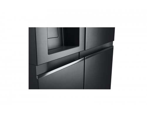 Объем 617л | Side by Side | Матовый черный | DoorCooling+, Диспенсер для воды и льда | LG ThinQ - GC-L257CBEC