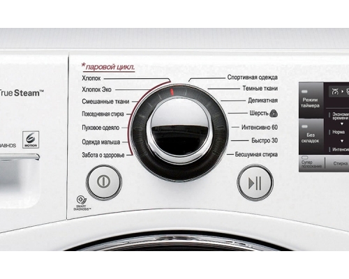 Узкая стиральная машина LG с прямым приводом, технологией ''6 движений заботы'' и функцией пара True Steam - F10A8HDS